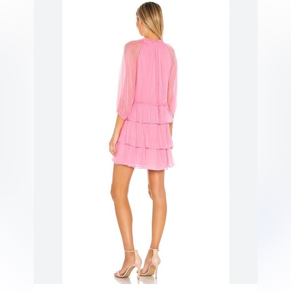 Alice Olivia silk tired dress size M - Picture 2 of 9